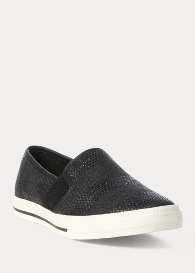 Women's Ralph Lauren Jinny Woven Slip-On Sneakers | 296310JMS